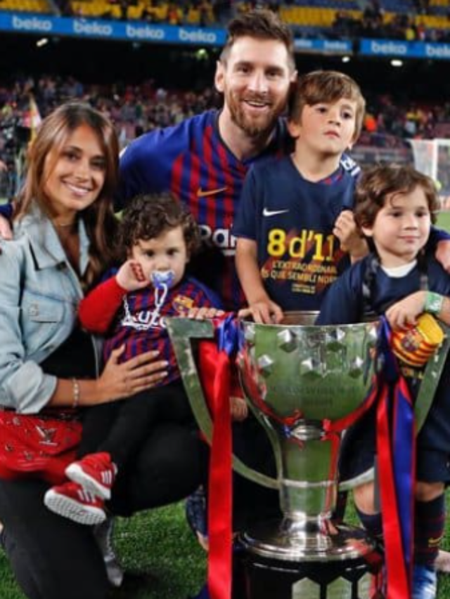 Lionel Messi’s wife, Antonela Roccuzzo, celebrates with husband after World Cup win